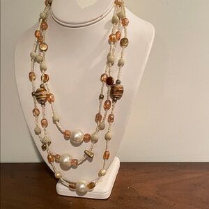 Elegant Multi-Strand Beaded Necklace